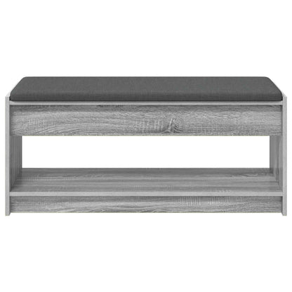Panca per ingresso con cuscino Sonoma grigia 103 x 38 x 45 cm