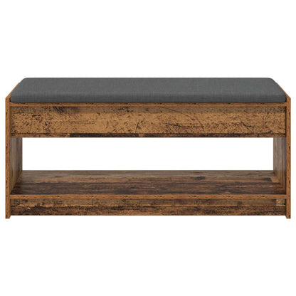 Panca per ingresso con cuscino Legno vecchio 103 x 38 x 45 cm
