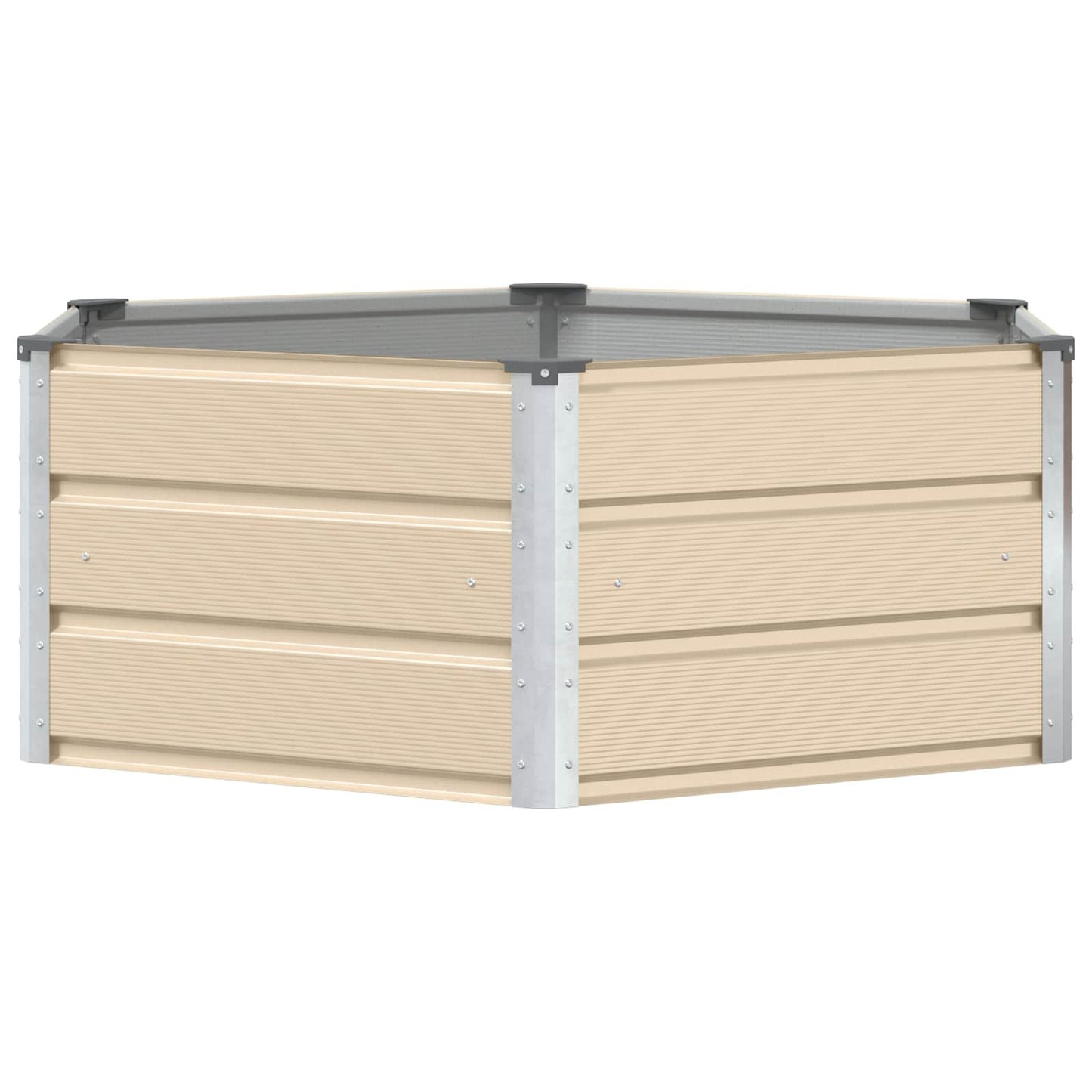 Fioriera Avorio 129 x 129 x 45 cm Acciaio
