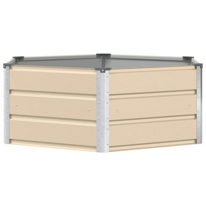 Fioriera Avorio 129 x 129 x 45 cm Acciaio