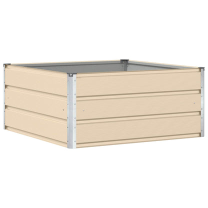 Fioriera Avorio 100 x 100 x 45 cm Acciaio