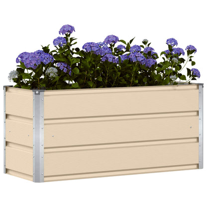 Fioriera Avorio 100 x 40 x 45 cm Acciaio