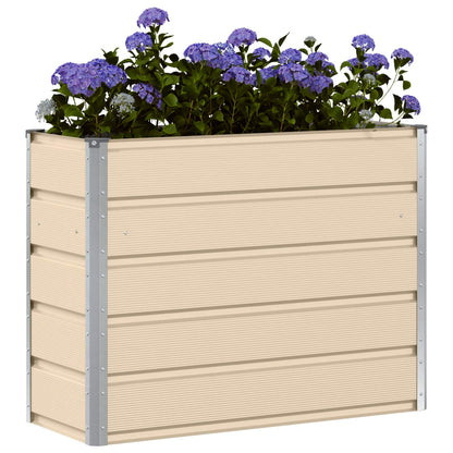 Fioriera Avorio 100 x 40 x 75 cm Acciaio