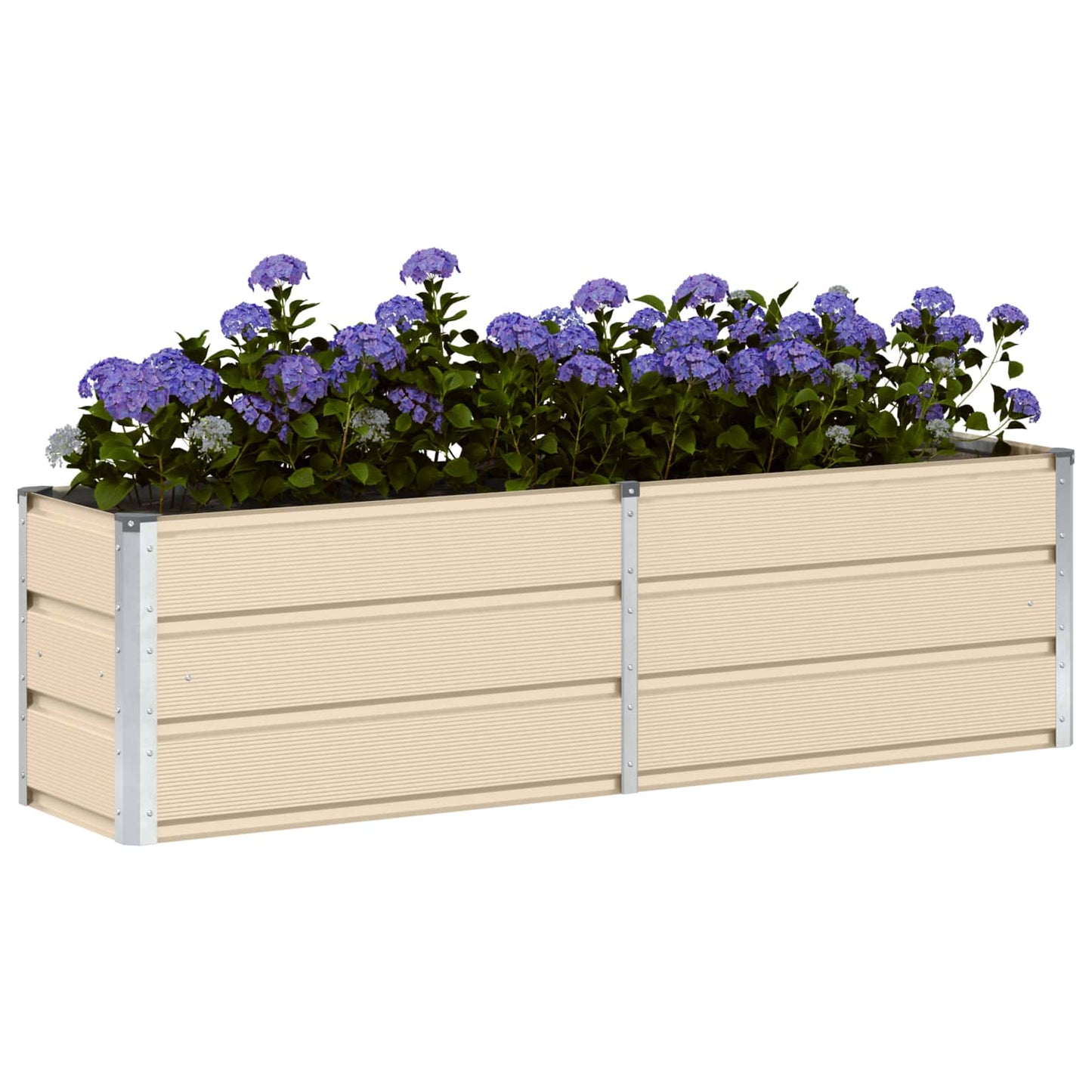 Fioriera Avorio 160 x 40 x 45 cm Acciaio