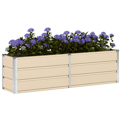 Fioriera Avorio 160 x 40 x 45 cm Acciaio