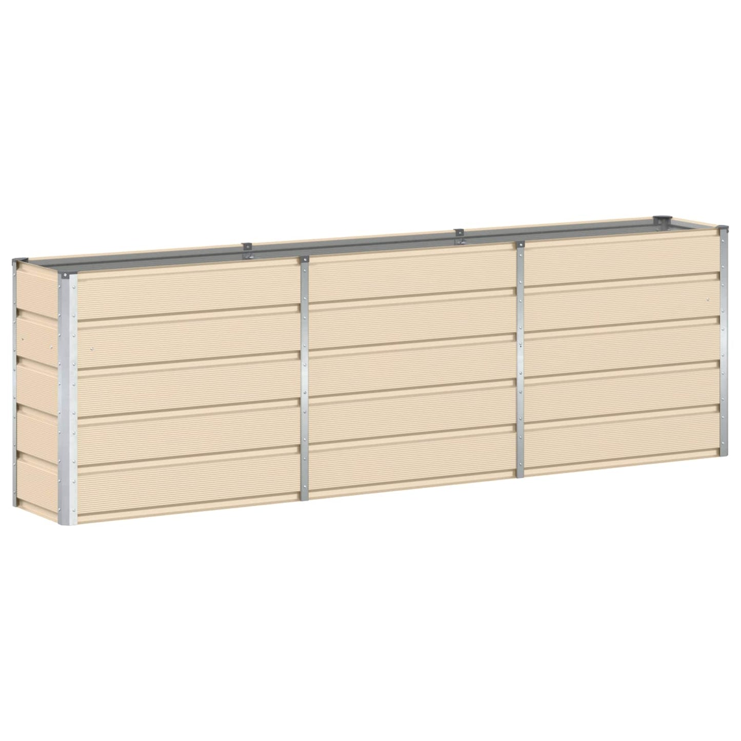 Fioriera Avorio 160 x 40 x 75 cm Acciaio
