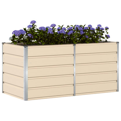 Fioriera Avorio 160 x 80 x 75 cm Acciaio