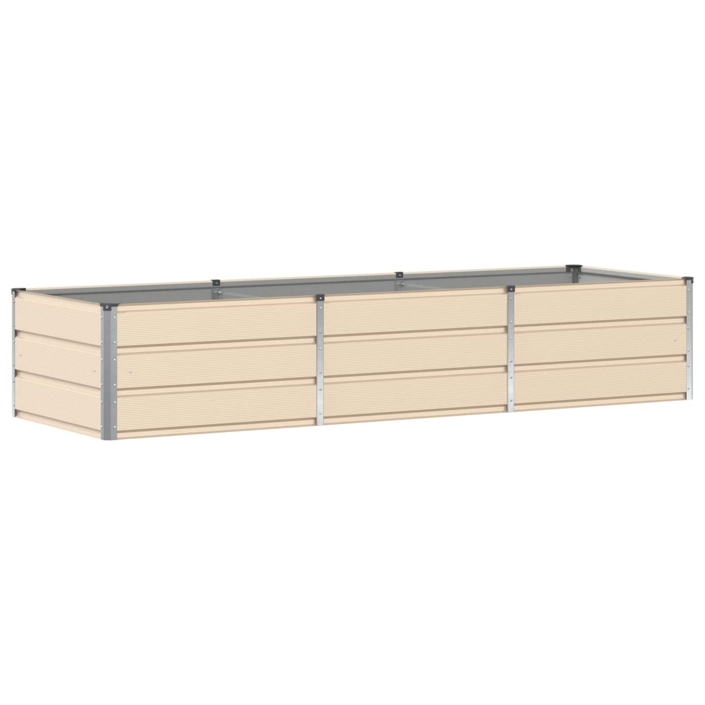 Fioriera Avorio 240 x 80 x 45 cm Acciaio