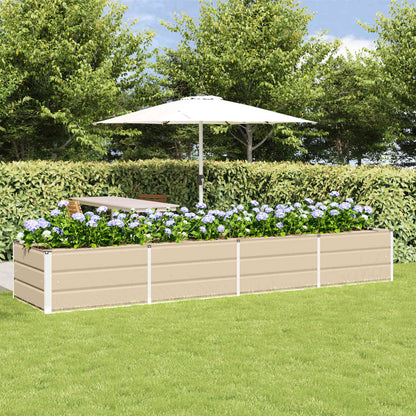 Fioriera Avorio 320 x 80 x 45 cm Acciaio