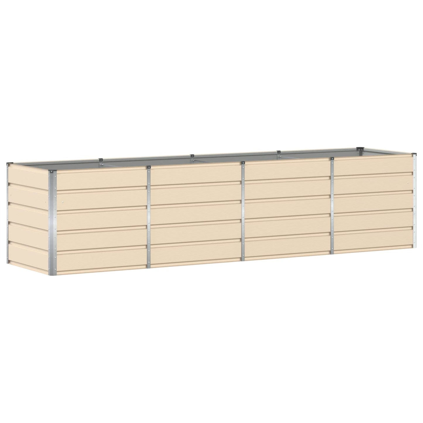 Fioriera Avorio 240 x 80 x 75 cm Acciaio