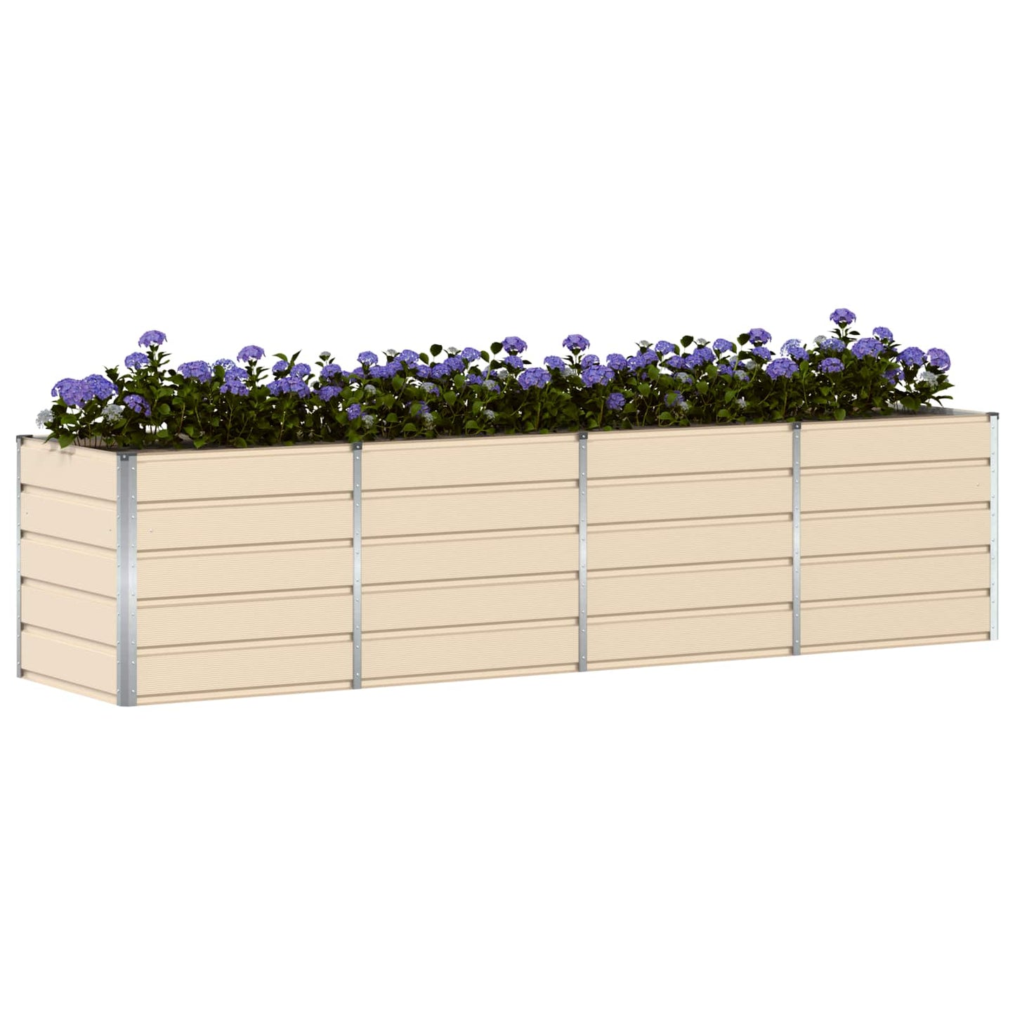 Fioriera Avorio 240 x 80 x 75 cm Acciaio