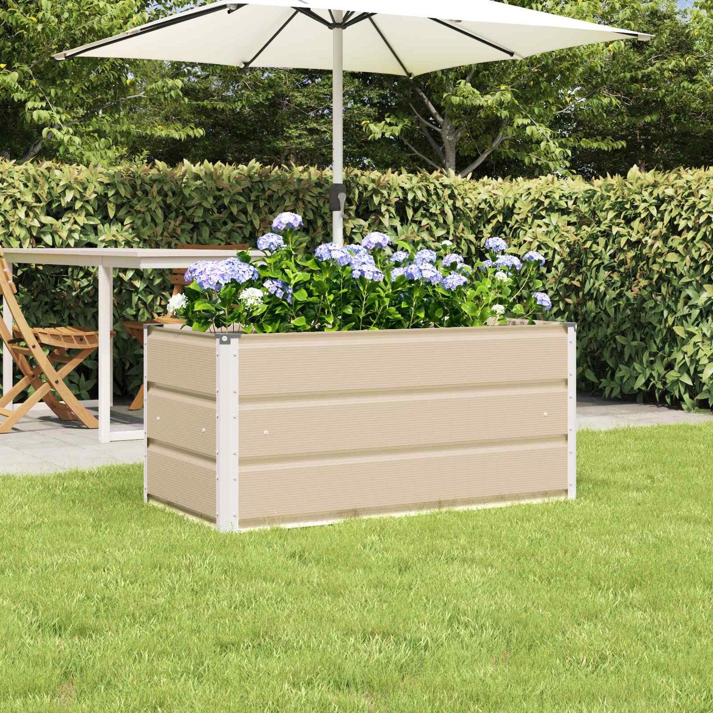 Fioriera Avorio 100 x 50 x 45 cm Acciaio zincato