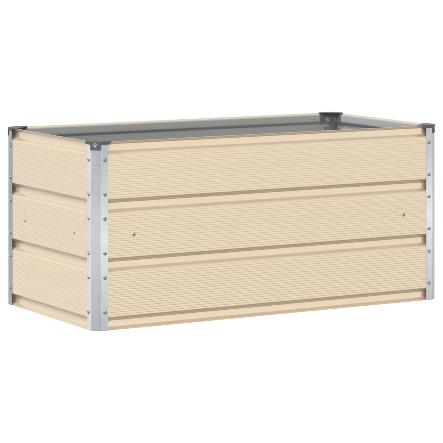Fioriera Avorio 100 x 50 x 45 cm Acciaio zincato