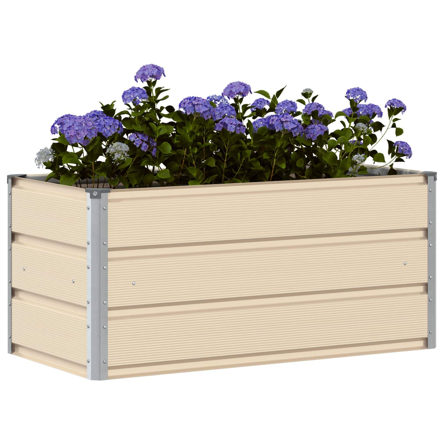 Fioriera Avorio 100 x 50 x 45 cm Acciaio zincato