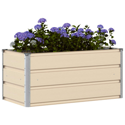 Fioriera Avorio 100 x 50 x 45 cm Acciaio zincato