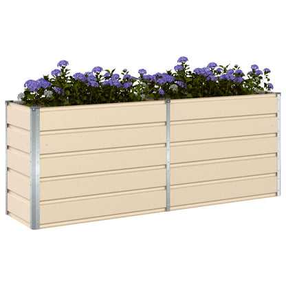 Fioriera Avorio 195 x 50 x 75 cm Acciaio zincato