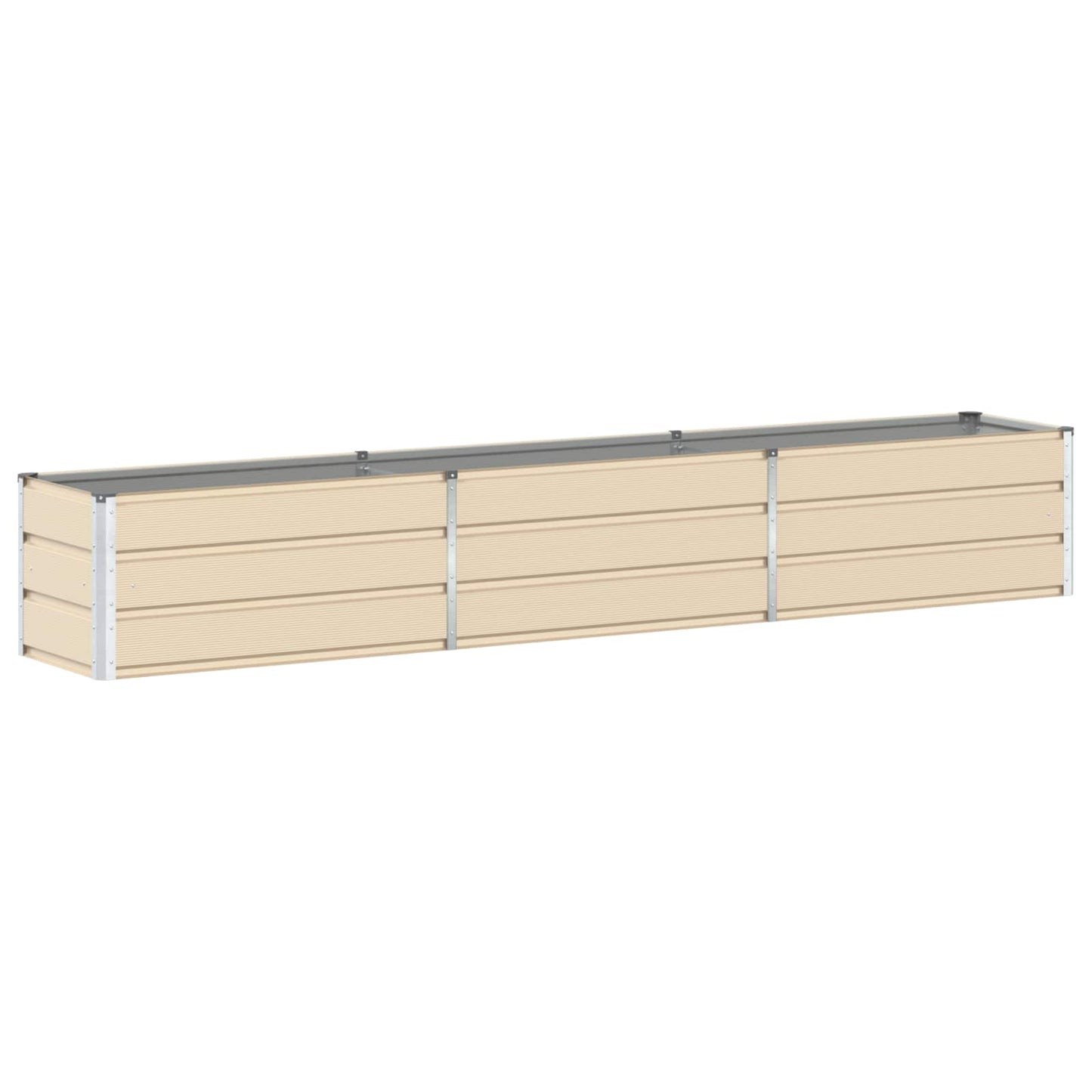 Fioriera Avorio 290 x 50 x 45 cm Acciaio zincato