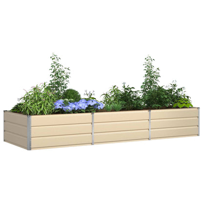 Fioriera Avorio 290 x 100 x 45 cm Acciaio zincato