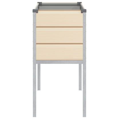 Fioriera Avorio 100 x 45 x 90 cm Acciaio zincato