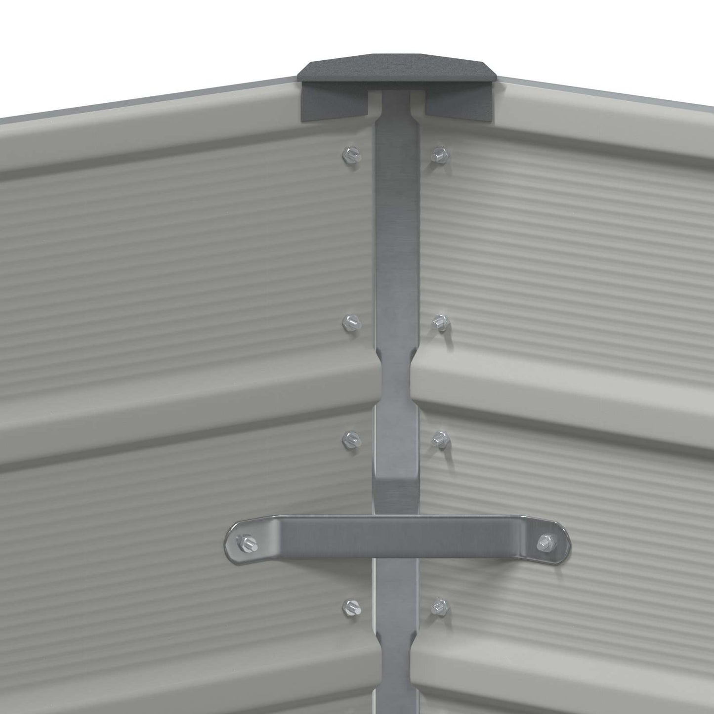 Fioriera Grigio chiaro 129 x 129 x 75 cm Acciaio