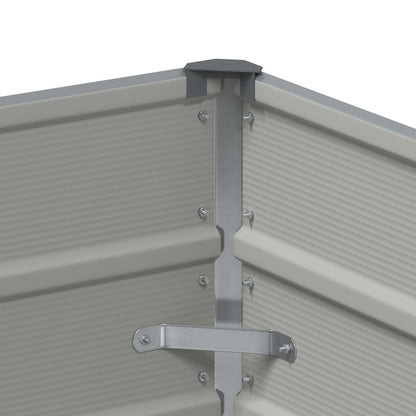 Fioriera Grigio chiaro 100 x 100 x 75 cm Acciaio