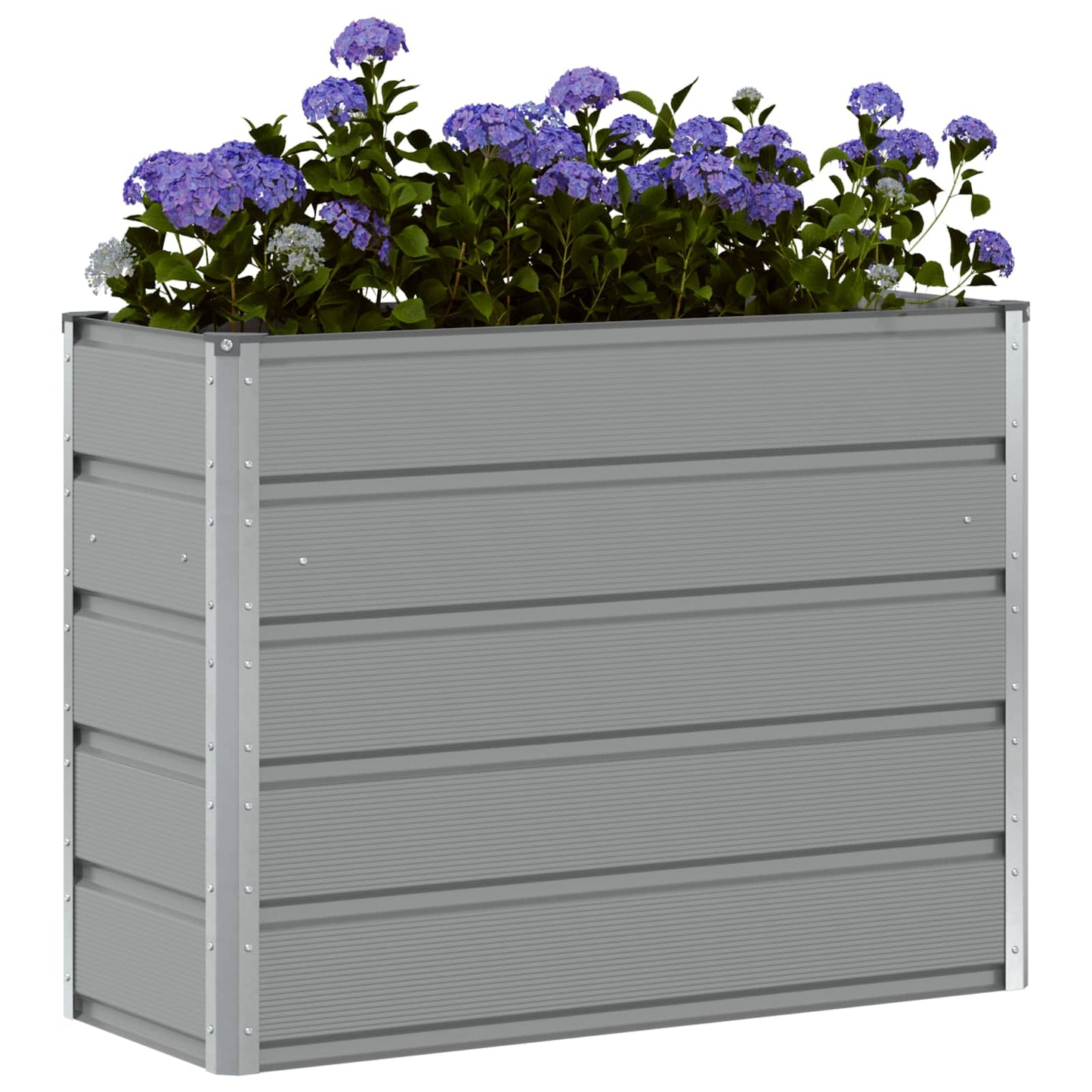 Fioriera Grigio chiaro 100 x 40 x 75 cm Acciaio