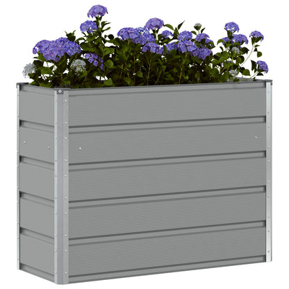 Fioriera Grigio chiaro 100 x 40 x 75 cm Acciaio