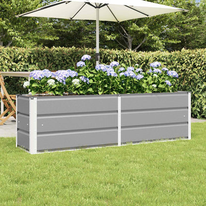 Fioriera Grigio chiaro 160 x 40 x 45 cm Acciaio