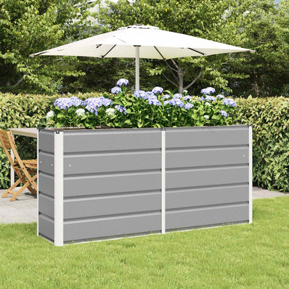 Fioriera Grigio chiaro 160 x 40 x 75 cm Acciaio