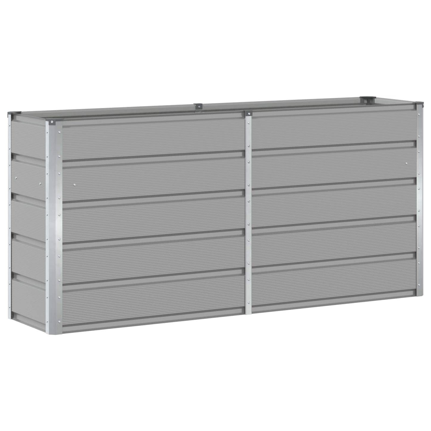 Fioriera Grigio chiaro 160 x 40 x 75 cm Acciaio