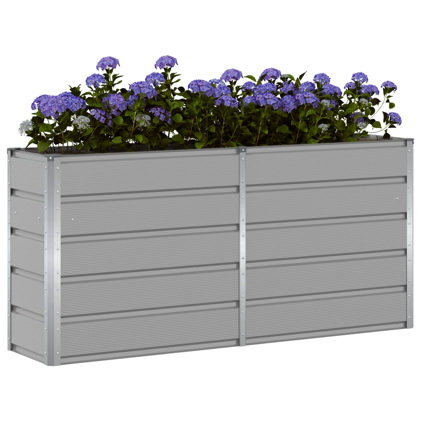 Fioriera Grigio chiaro 160 x 40 x 75 cm Acciaio
