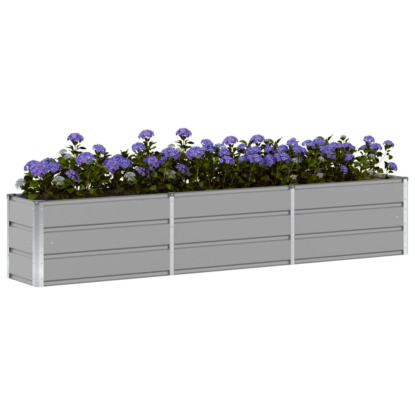 Fioriera Grigio chiaro 240 x 40 x 45 cm Acciaio