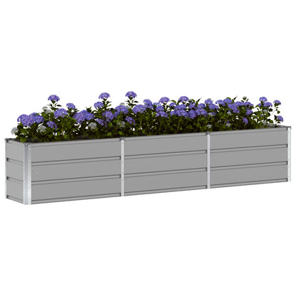 Fioriera Grigio chiaro 240 x 40 x 45 cm Acciaio