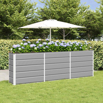 Fioriera Grigio chiaro 160 x 40 x 75 cm Acciaio
