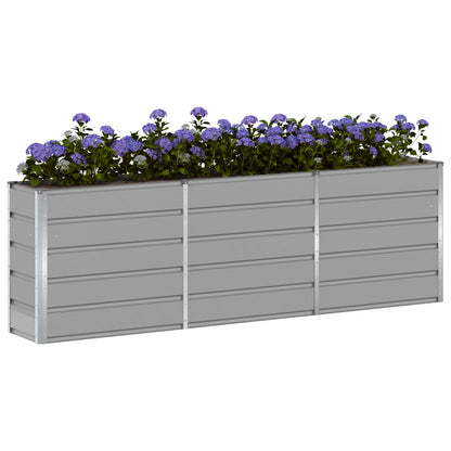 Fioriera Grigio chiaro 160 x 40 x 75 cm Acciaio