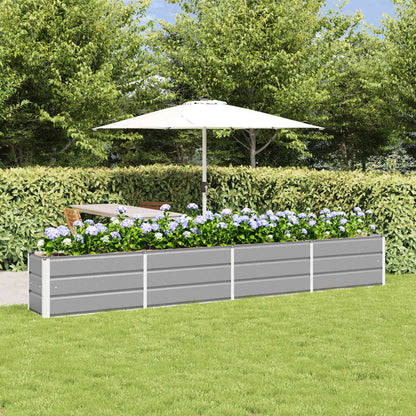 Fioriera Grigio chiaro 320 x 40 x 45 cm Acciaio