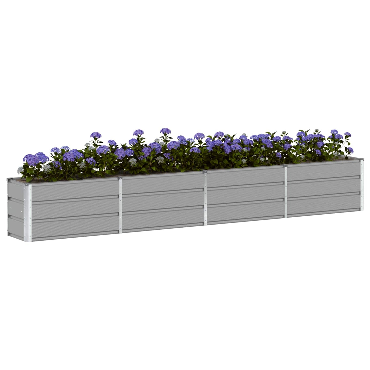 Fioriera Grigio chiaro 320 x 40 x 45 cm Acciaio
