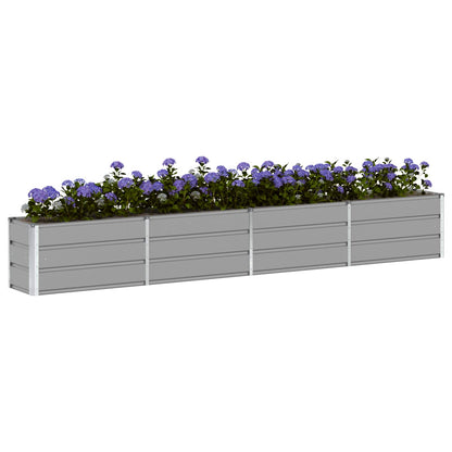 Fioriera Grigio chiaro 320 x 40 x 45 cm Acciaio