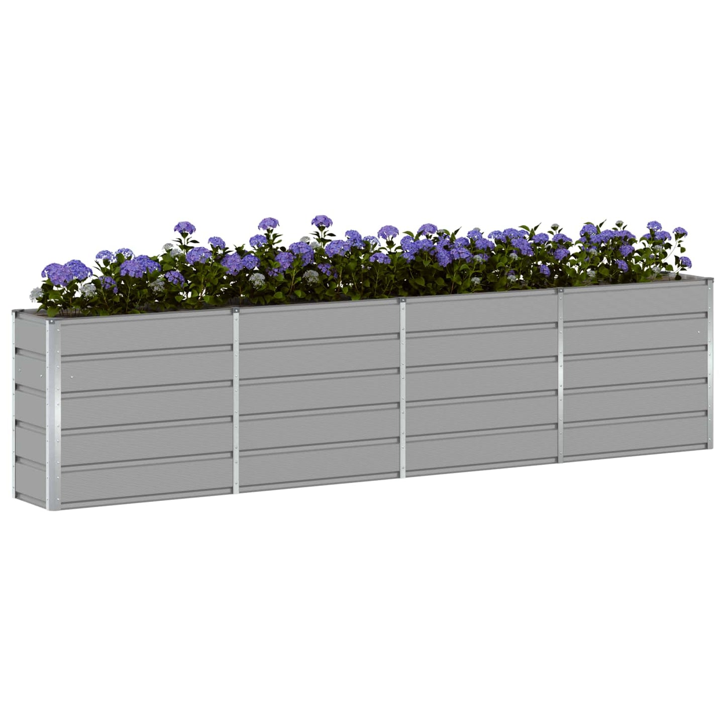 Fioriera Grigio chiaro 160 x 40 x 75 cm Acciaio