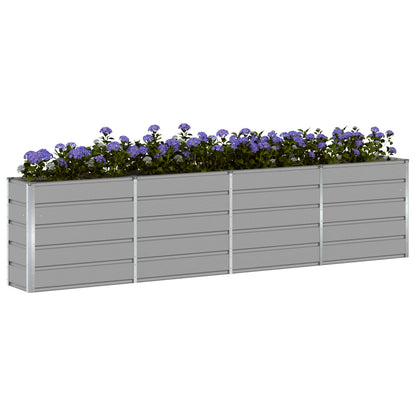 Fioriera Grigio chiaro 160 x 40 x 75 cm Acciaio