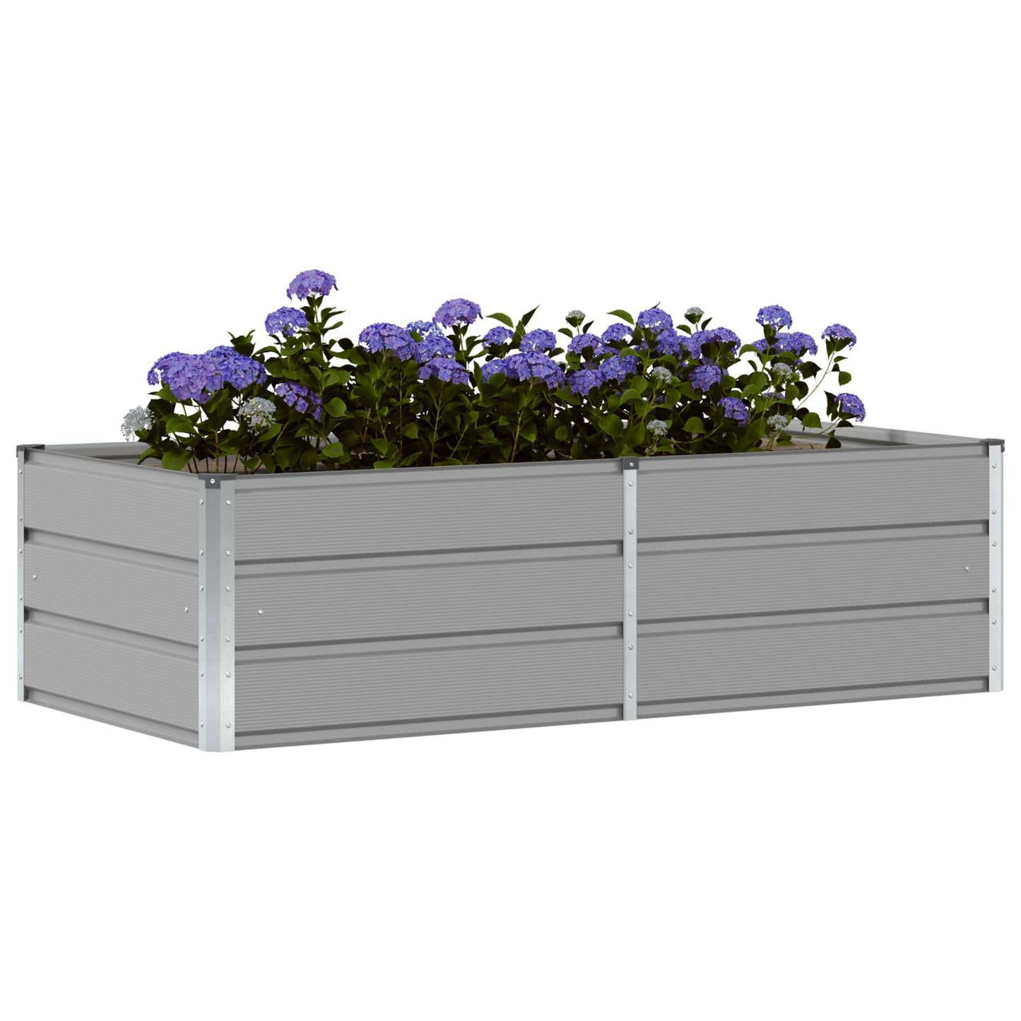 Fioriera Grigio chiaro 160 x 80 x 45 cm Acciaio