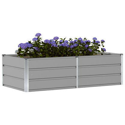 Fioriera Grigio chiaro 160 x 80 x 45 cm Acciaio