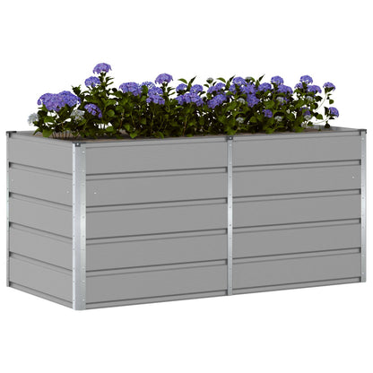 Fioriera Grigio chiaro 160 x 80 x 75 cm Acciaio