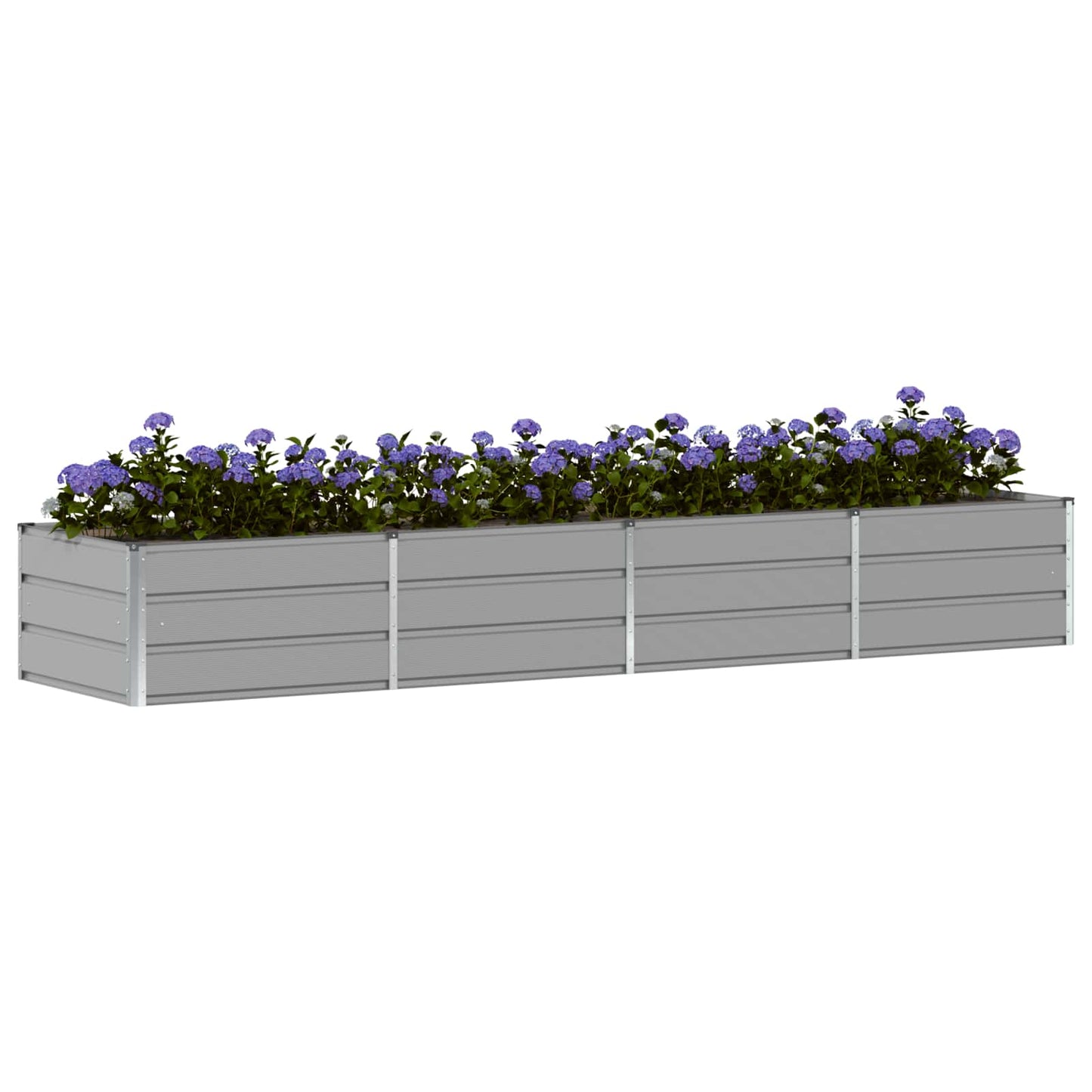 Fioriera Grigio chiaro 320 x 80 x 45 cm Acciaio