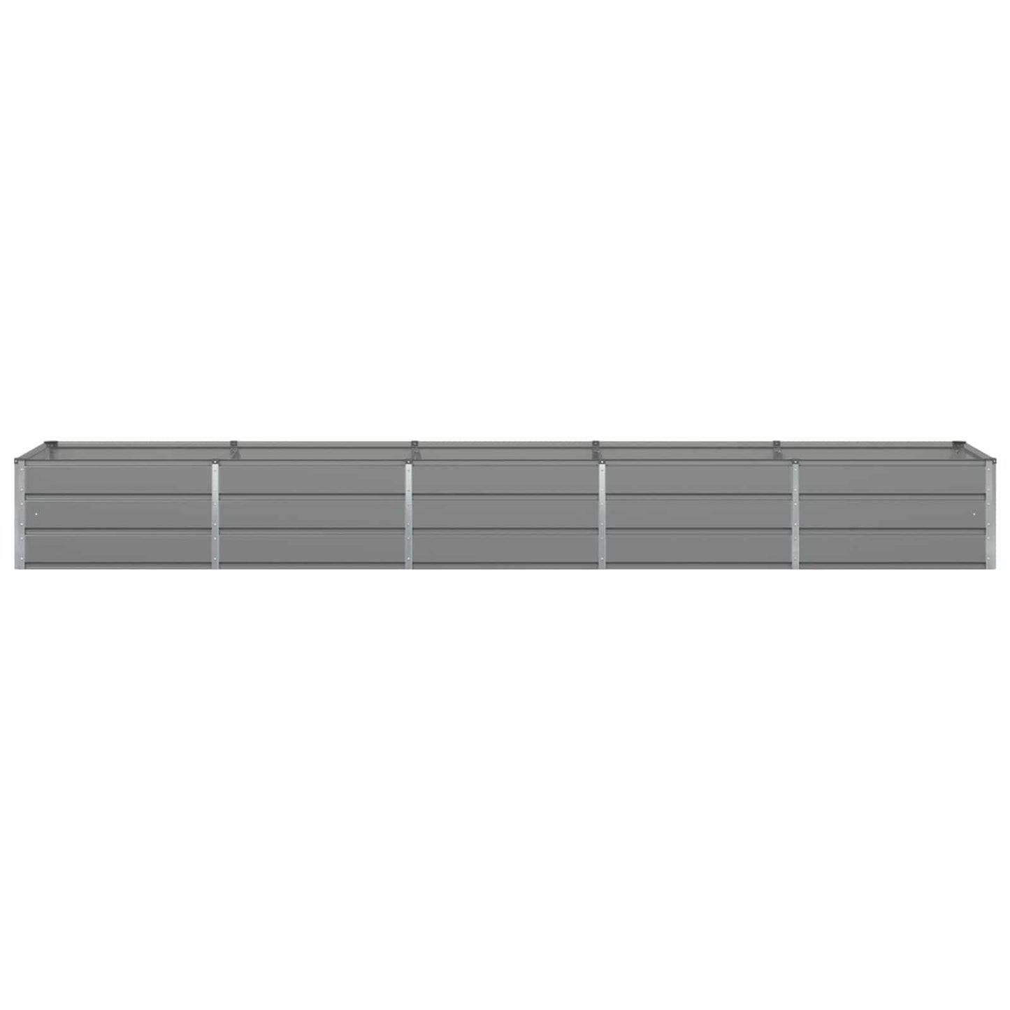 Fioriera Grigio chiaro 400 x 80 x 45 cm Acciaio