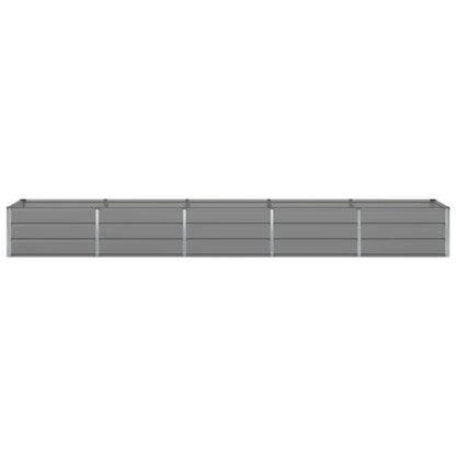Fioriera Grigio chiaro 400 x 80 x 45 cm Acciaio