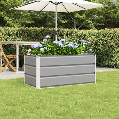Fioriera Grigio chiaro 100 x 50 x 45 cm Acciaio zincato