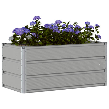 Fioriera Grigio chiaro 100 x 50 x 45 cm Acciaio zincato