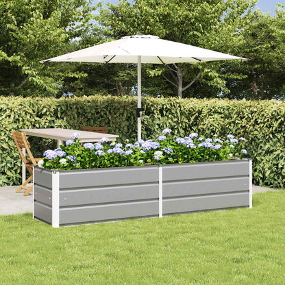 Fioriera Grigio chiaro 195 x 50 x 45 cm Acciaio zincato