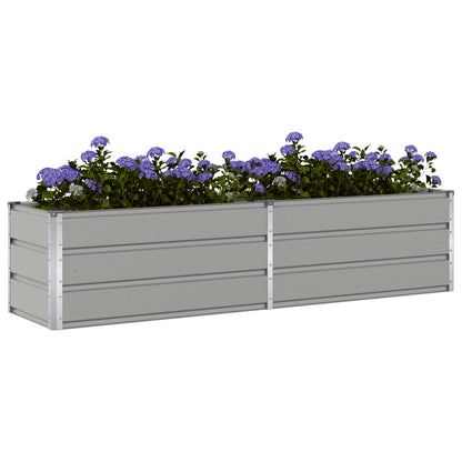Fioriera Grigio chiaro 195 x 50 x 45 cm Acciaio zincato